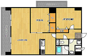 大阪府東大阪市日下町4丁目（賃貸マンション2LDK・3階・66.30㎡） その2