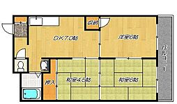 ハイツ西川 3DKの間取図画像