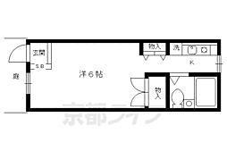 近鉄京都線 近鉄丹波橋駅 徒歩2分の賃貸マンション 1階1Kの間取り