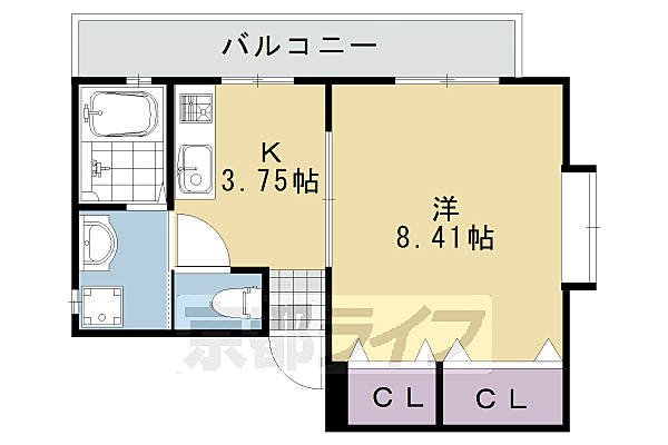 プチハイツ・リノン 202｜京都府京都市西京区山田中吉見町(賃貸アパート1K・2階・30.07㎡)の写真 その2