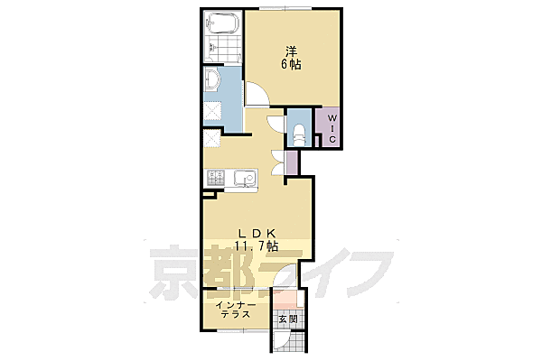 サンフィット桂 105｜京都府京都市西京区下津林大般若町(賃貸アパート1LDK・1階・42.98㎡)の写真 その2