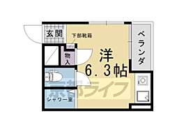 京阪本線 伏見桃山駅 徒歩7分の賃貸マンション 4階ワンルームの間取り