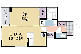 サンスペリオ 101 ｜ 京都府向日市寺戸町新田（賃貸アパート1LDK・1階・41.53㎡） その2