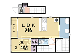 京都府京都市伏見区深草平田町（賃貸アパート1LDK・2階・37.16㎡） その2