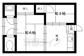 第二椿荘 201 ｜ 京都府長岡京市長岡1丁目（賃貸アパート2K・2階・28.20㎡） その2