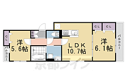 和幸館 3階2LDKの間取り