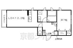 京阪本線 藤森駅 徒歩7分の賃貸マンション 1階1LDKの間取り