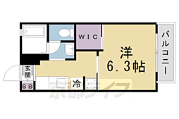 近鉄京都線 近鉄丹波橋駅 徒歩6分の賃貸アパート 2階1Kの間取り
