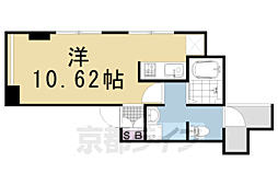 Ｇａｒｄｅｎｃｏｕｒｔ　ＳＯＬＡ 1階ワンルームの間取り