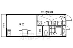 京阪本線 墨染駅 徒歩9分の賃貸アパート 1階1Kの間取り