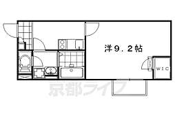 京阪宇治線 六地蔵駅 徒歩9分の賃貸アパート 1階1Kの間取り