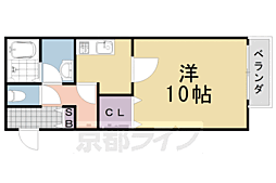 JR山陰本線 亀岡駅 徒歩11分の賃貸アパート 1階1Kの間取り