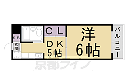Cecial太秦 1DKの間取図画像