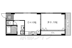 葛城ビル 1DKの間取図画像