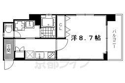 ベラジオ西陣聚楽 1Kの間取図画像