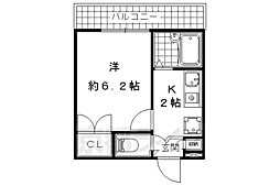 レオパレス明和 1Kの間取図画像