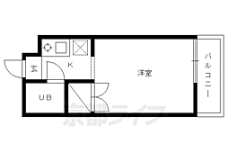 プルミエール増見 1Kの間取図画像