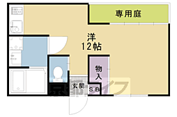 アヴェニール鞍馬口 ワンルームの間取図画像