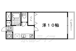 ピーノコウラク 1Kの間取図画像