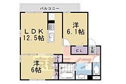 ボヌール・メゾン 2LDKの間取図画像