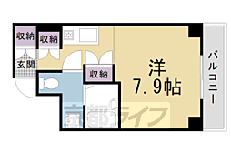高辻ロイヤルフラッツ 1Kの間取図画像