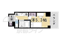 CAMPUSVILLAGE京都今出川通 ワンルームの間取図画像