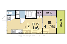 川村ハイツ 1LDKの間取図画像