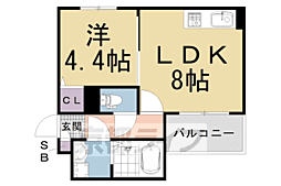 ブリリアント 1LDKの間取図画像