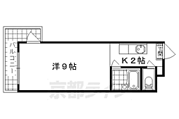 プルミエール 1Kの間取図画像