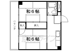 山口マンション 2Kの間取図画像