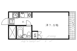 ライオンズマンション京都烏丸 1Kの間取図画像
