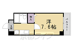 カーサコモド 1Kの間取図画像