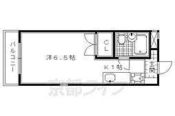 カーサ雅 1Kの間取図画像