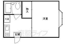 メゾン・オンディーヌ 1Kの間取図画像