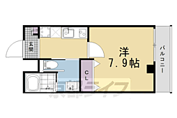 メゾン・オンディーヌ 1Kの間取図画像