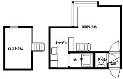 モアクレスト澄川 ワンルームの間取図画像