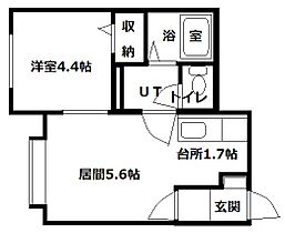 ウイングコート 205 ｜ 北海道札幌市清田区清田二条１丁目15-3（賃貸アパート1DK・3階・28.61㎡） その2