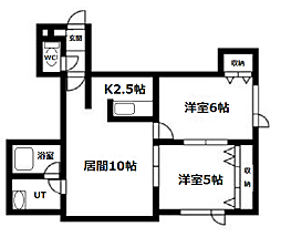 ツインコートプラスティ 2LDKの間取図画像