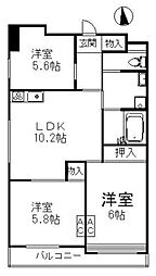 シティプラザ西台 3LDKの間取図画像