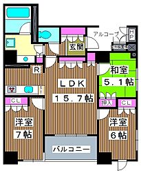 アトラス志村三丁目 3LDKの間取図画像