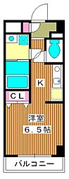 パルメゾン見次公園 1Kの間取図画像