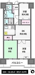 成増ローヤルコーポ 3DKの間取図画像