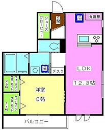 シャテロタガラ2 1LDKの間取図画像