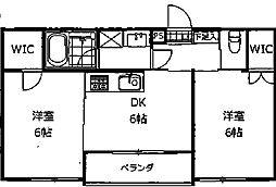 ルネ・丸美 VI 2DKの間取図画像
