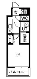 和光市白子3丁目マンション 1Kの間取図画像
