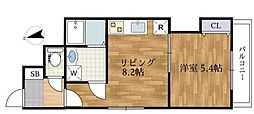 OHANA 1LDKの間取図画像