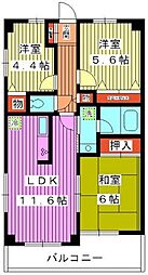 メルベーユ丸山台 3LDKの間取図画像