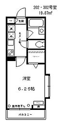 ピュア小竹向原 1Kの間取図画像