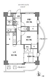 コリーヌアンソレイエ 3LDKの間取図画像