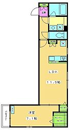 ListaVista氷川台 1LDKの間取図画像